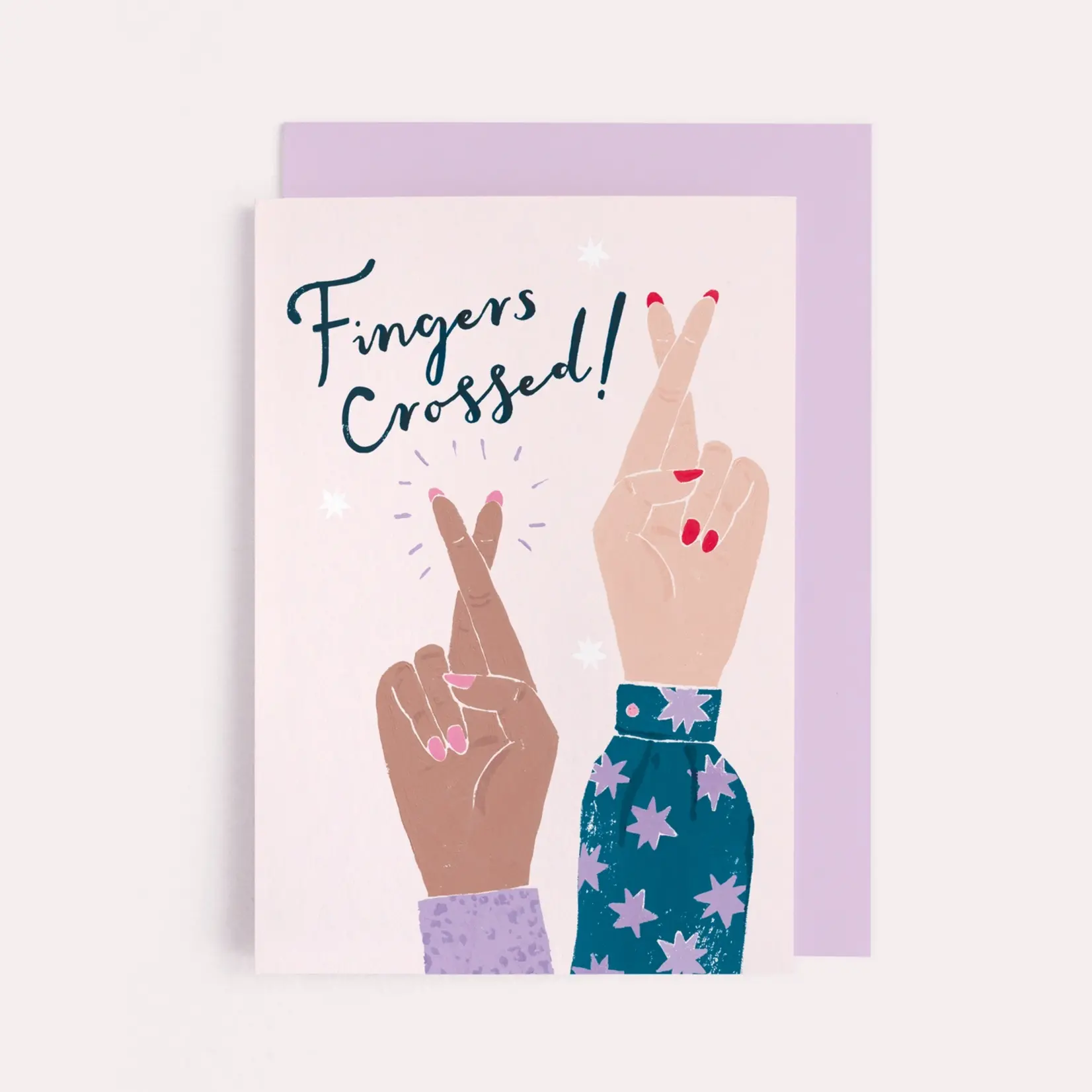 Sister Paper Co. Fingers Crossed Card