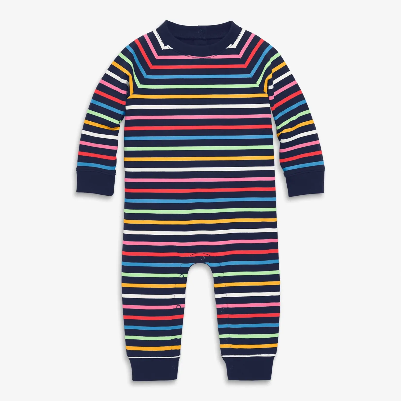 Primary Sweatshirt Romper-Rainbow Stripe