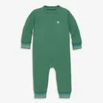 Primary Embroidered Stripe Romper-Chive