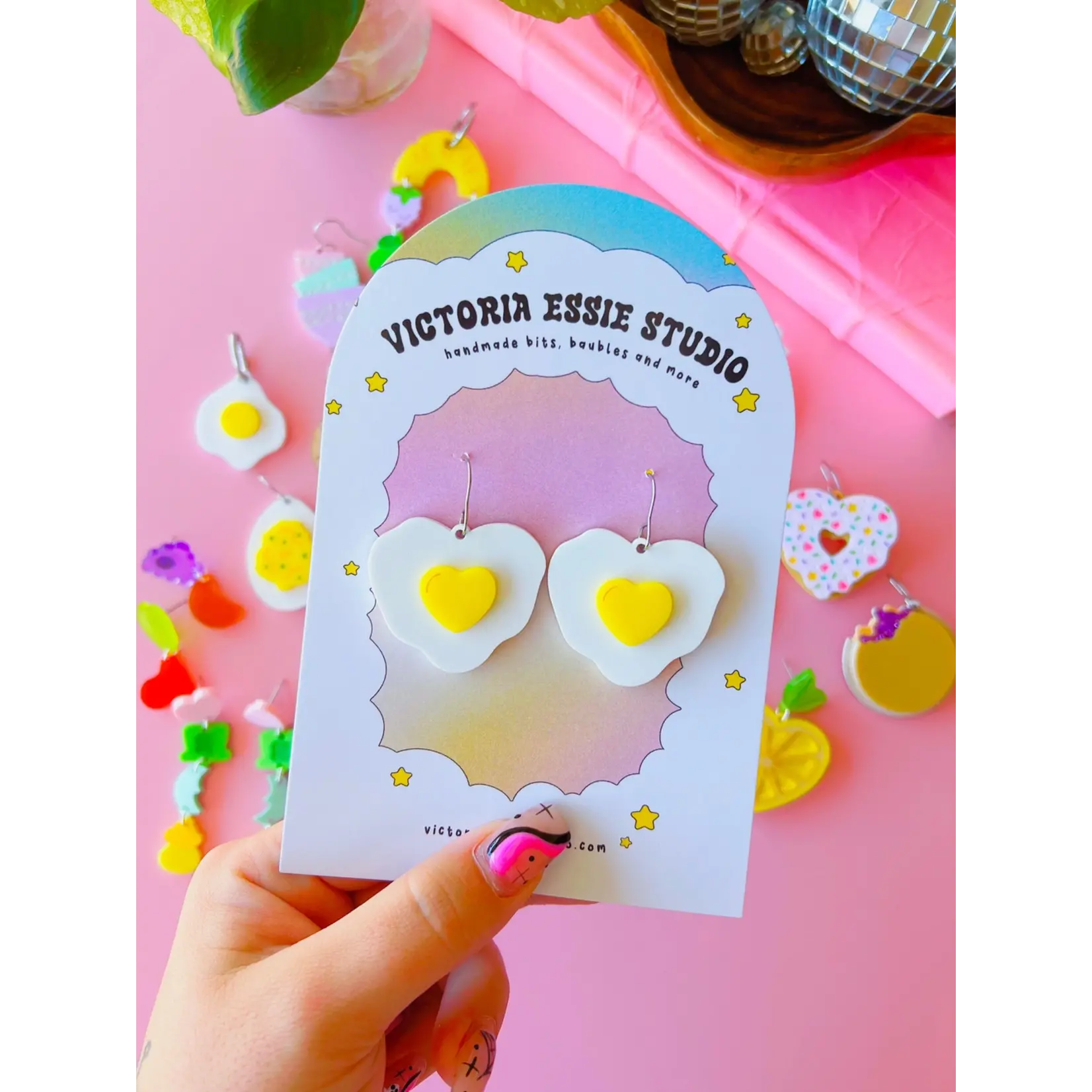 Victoria Essie Studio Fried Egg Earrings