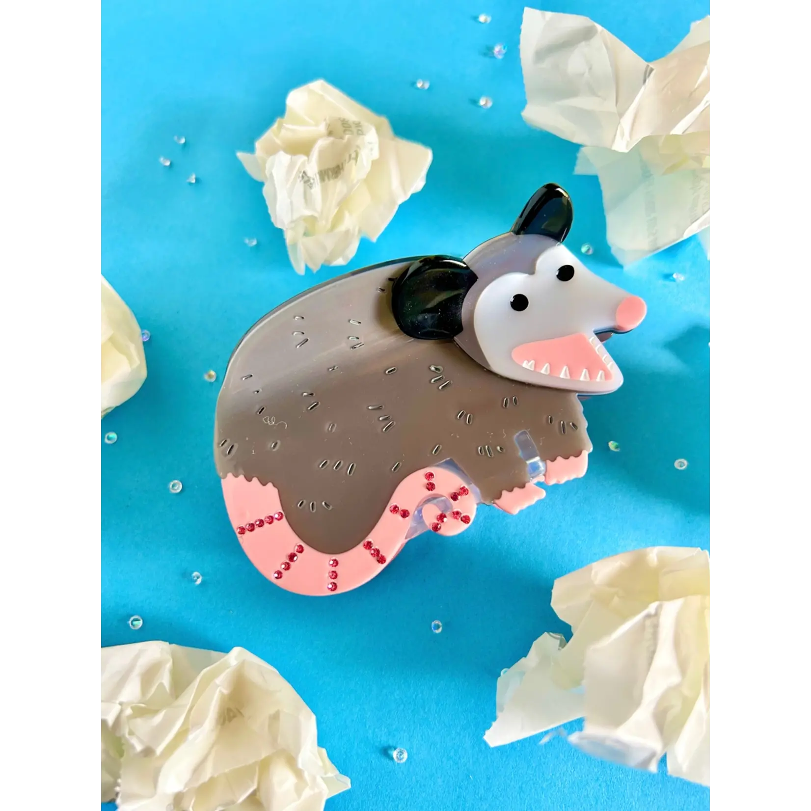 The Peach Fuzz Possum Hair Claw