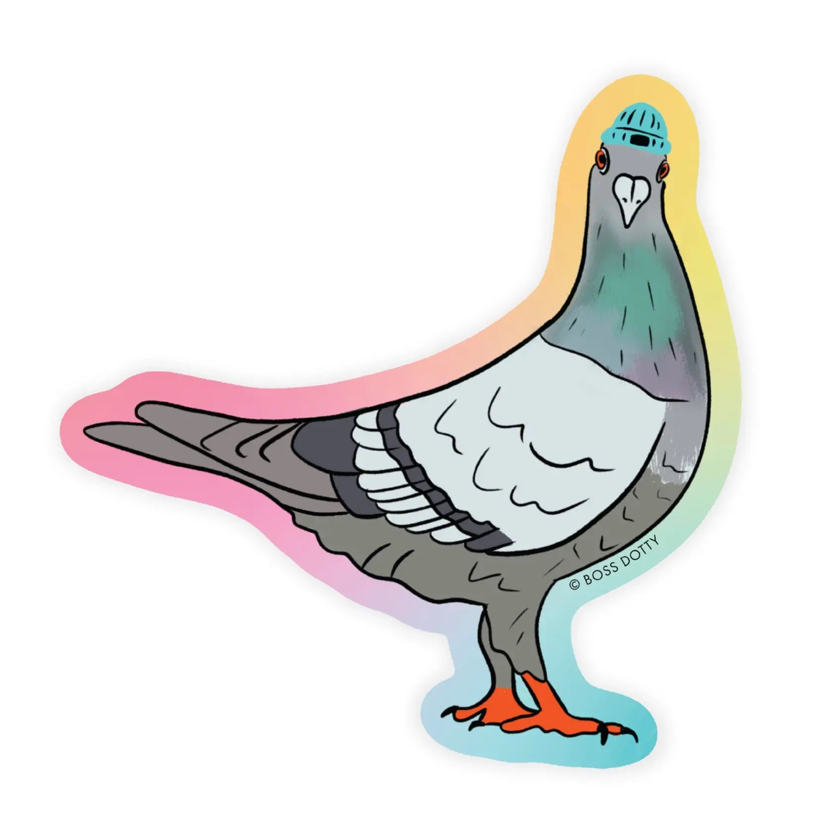 Boss Dotty New York Pigeon Sticker
