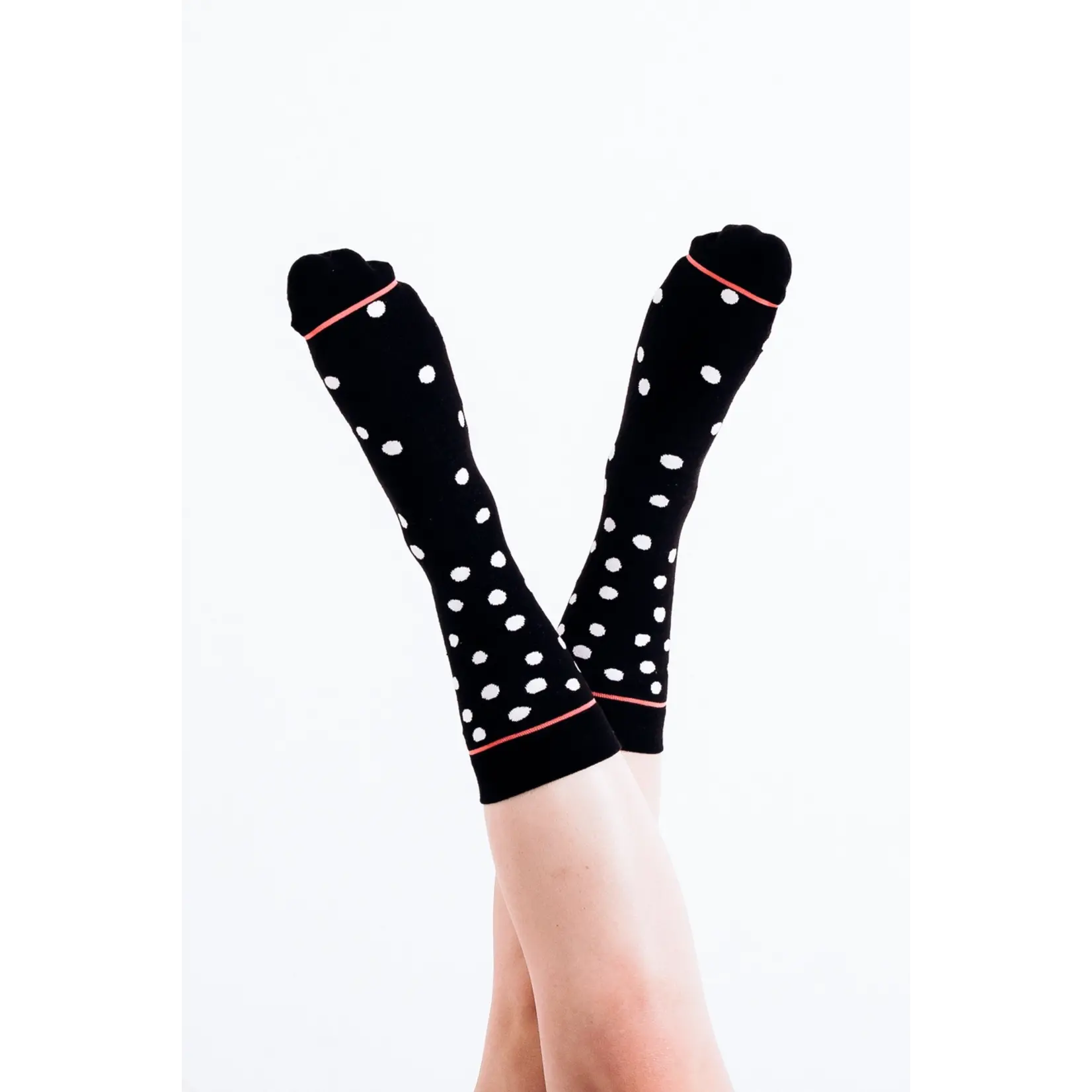 Woven Pear Crew Socks, Snowfall