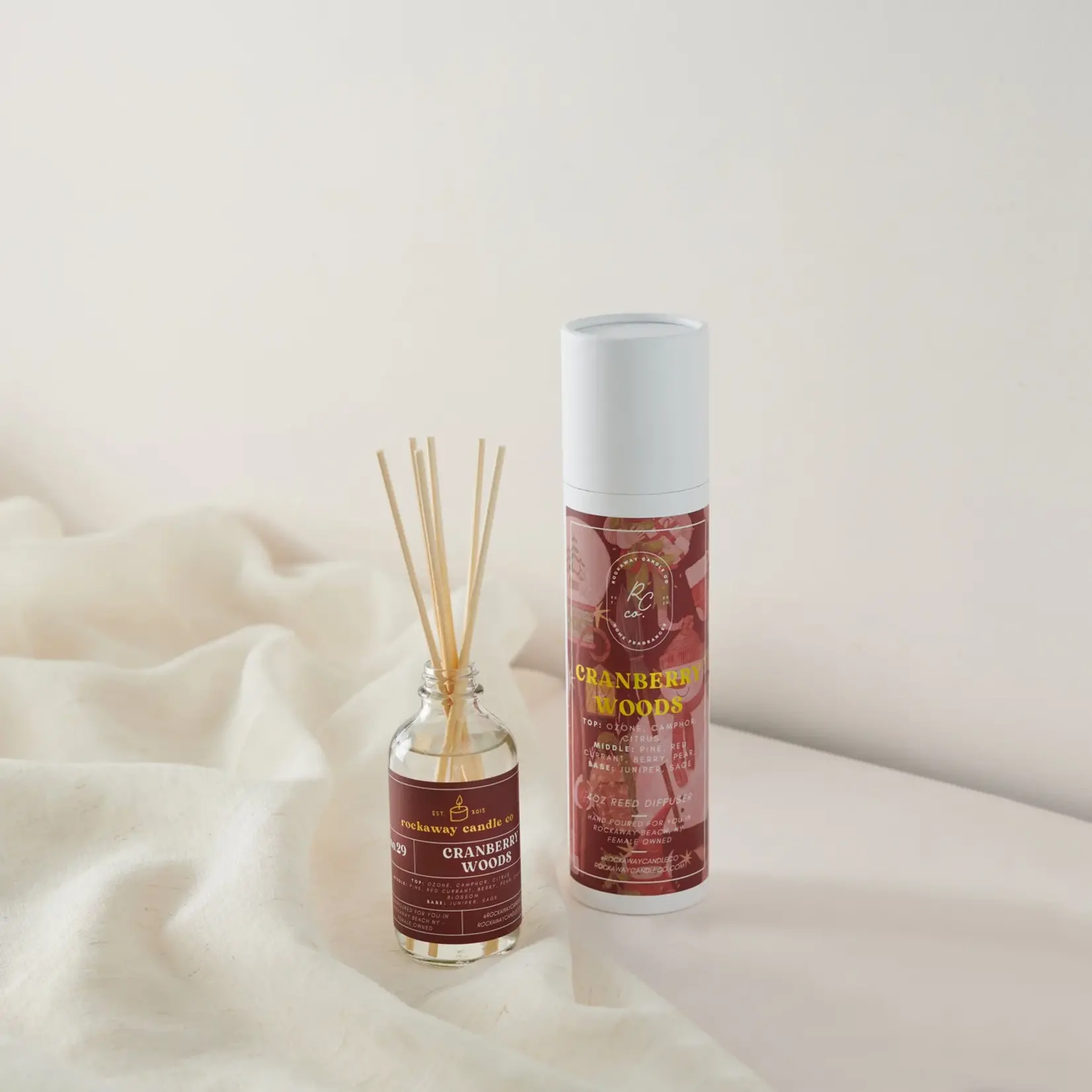 Rockaway Candle Co Cranberry Woods Reed Diffuser