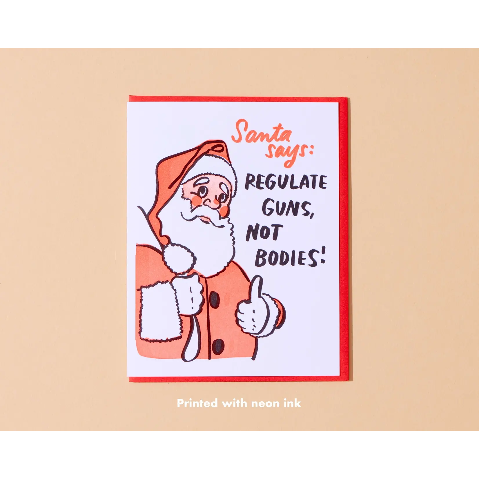 And Here We Are Santa Says Liberal Christmas Card