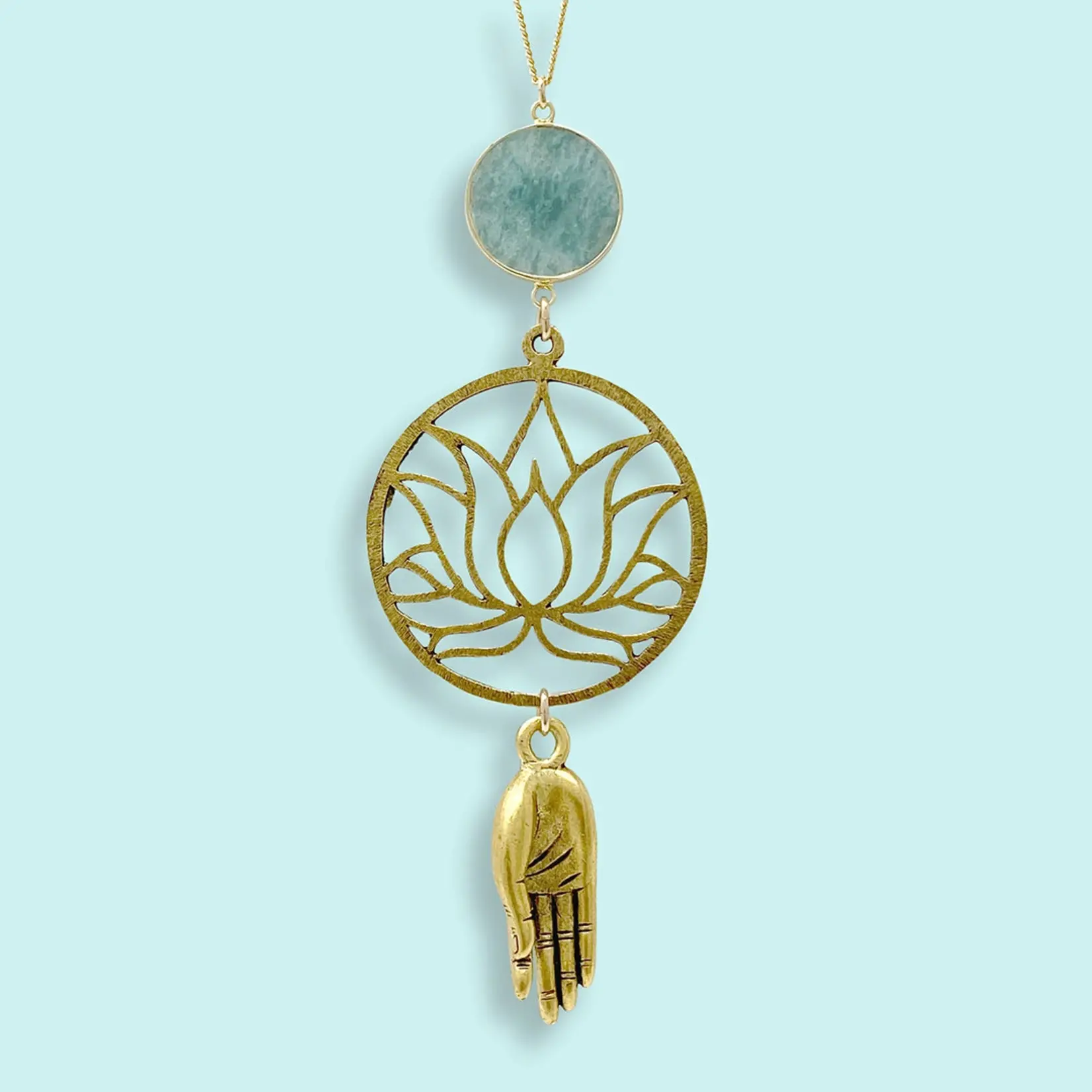 Ornamental Things Lotus Om Necklace