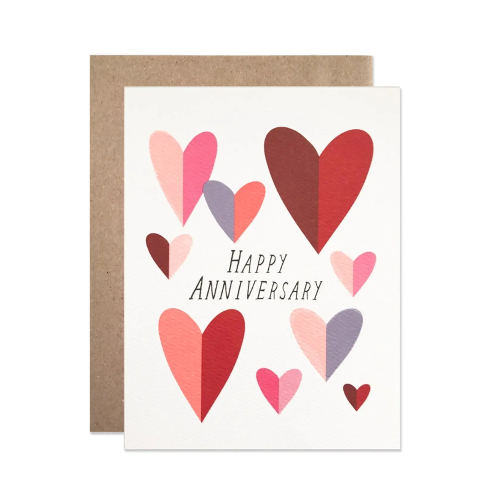 Hartland Cards Anniversary Folded Hearts
