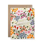 Hartland Cards Anniversary Summer Garden with Gold Foil