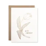 Hartland Cards Gold Foil with Sympathy Tulip