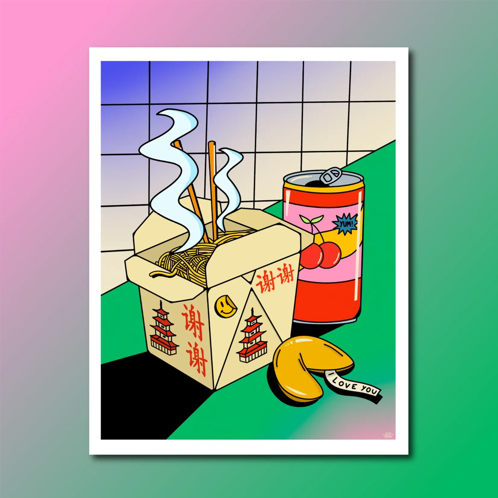 Katie Scarlett Takeout Art Print