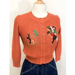 Mischief Made Head West Cropped Cardigan-Dusty Orange