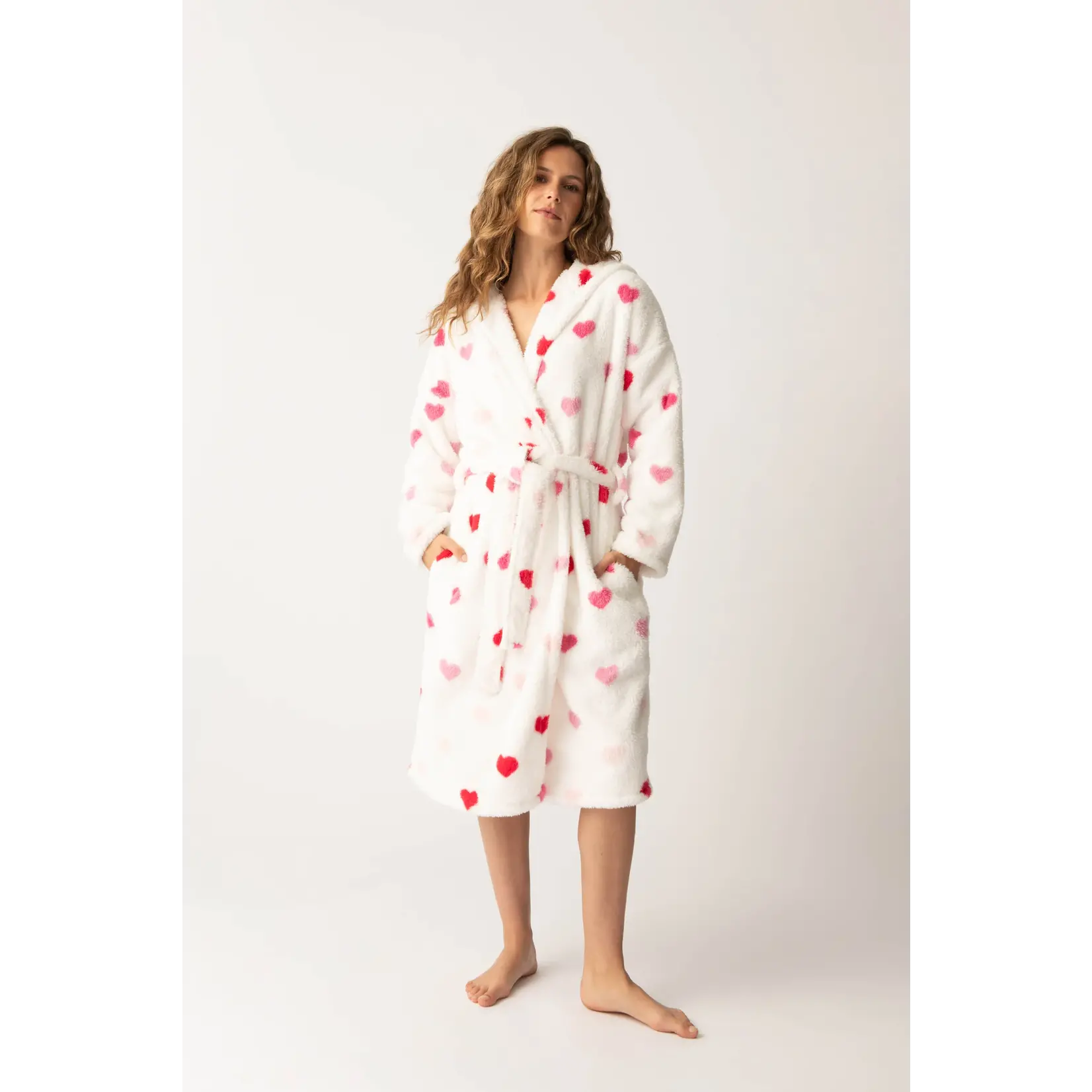 PJ Salvage Day Dreams Robe-Ivory Hearts