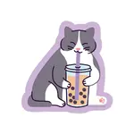Seltzer Boba Cat Sticker