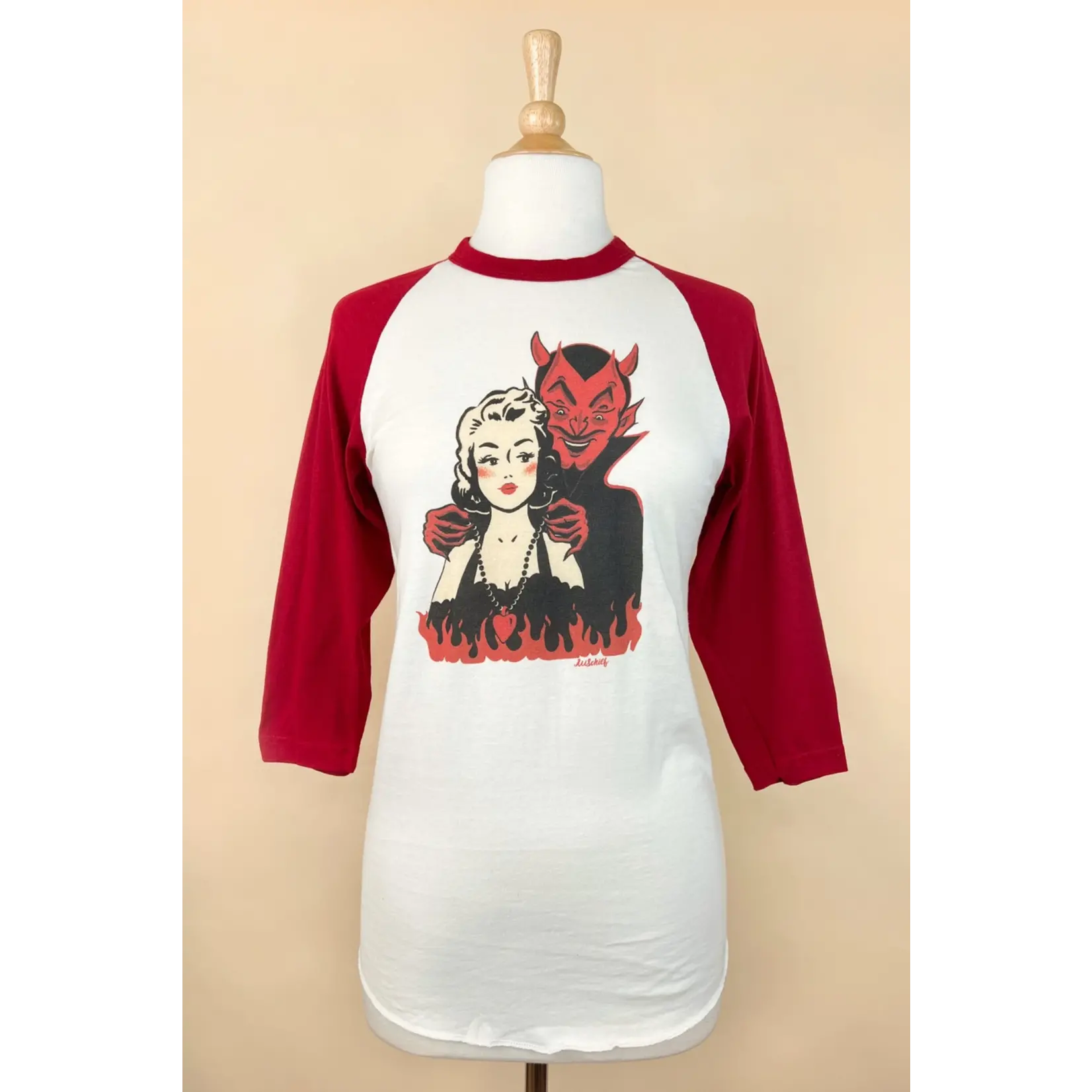 Mischief Made Deal with the Devil Tee Natural/Red