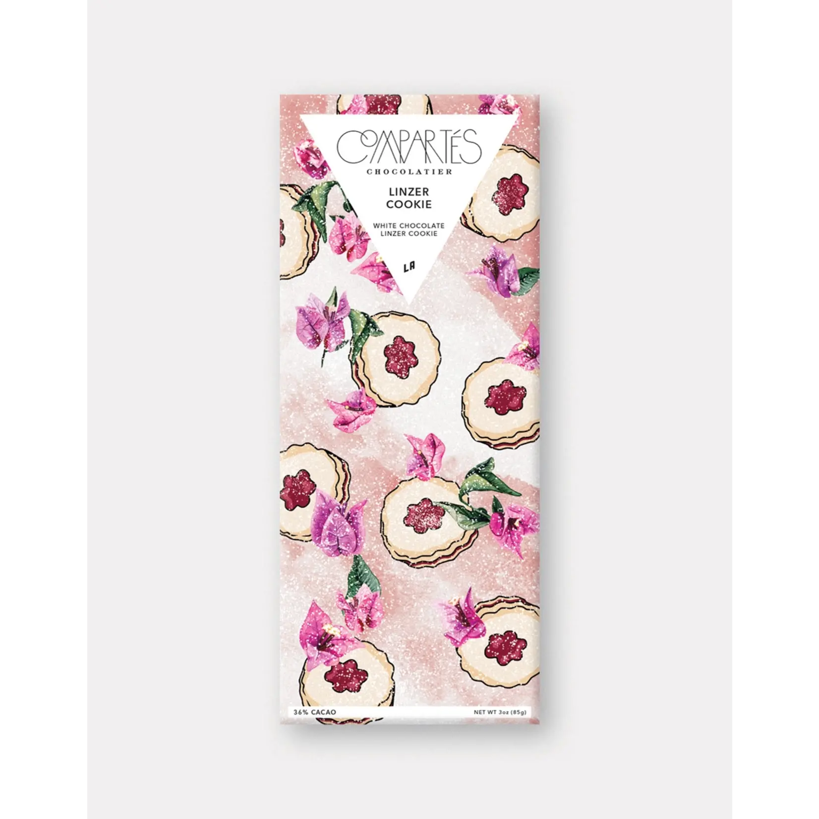 Compartes Chocolate Linzer Cookie Chocolate Bar