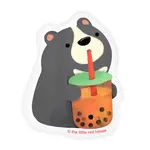 The Little Red House Boba Bear Clear Sticker