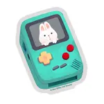The Little Red House Bunny Game Boy Clear Sticker
