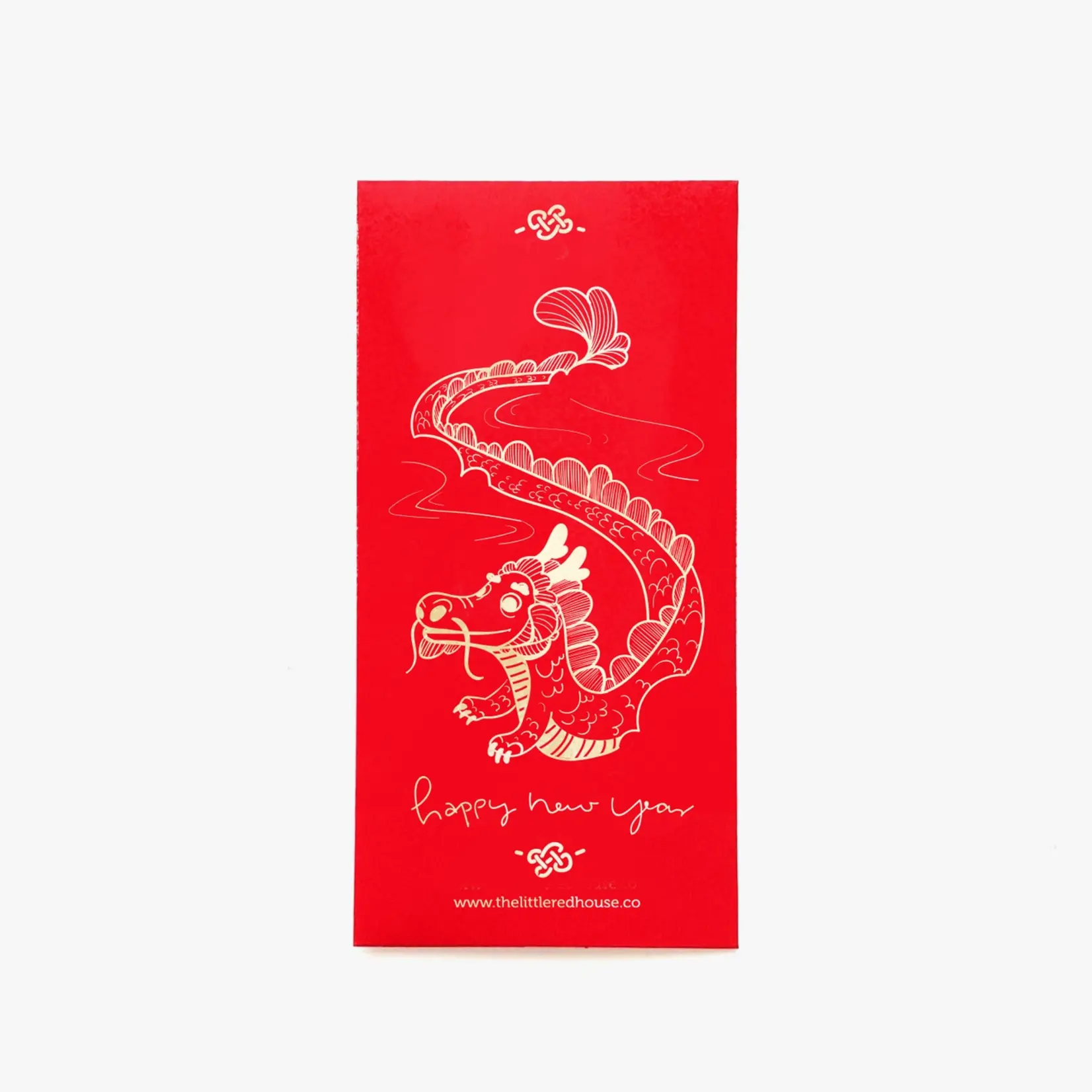 The Little Red House Dragon in Clouds Lunar New Year Red Pocket Envelopes