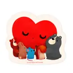 The Little Red House Heart Animal Friends Vinyl Sticker