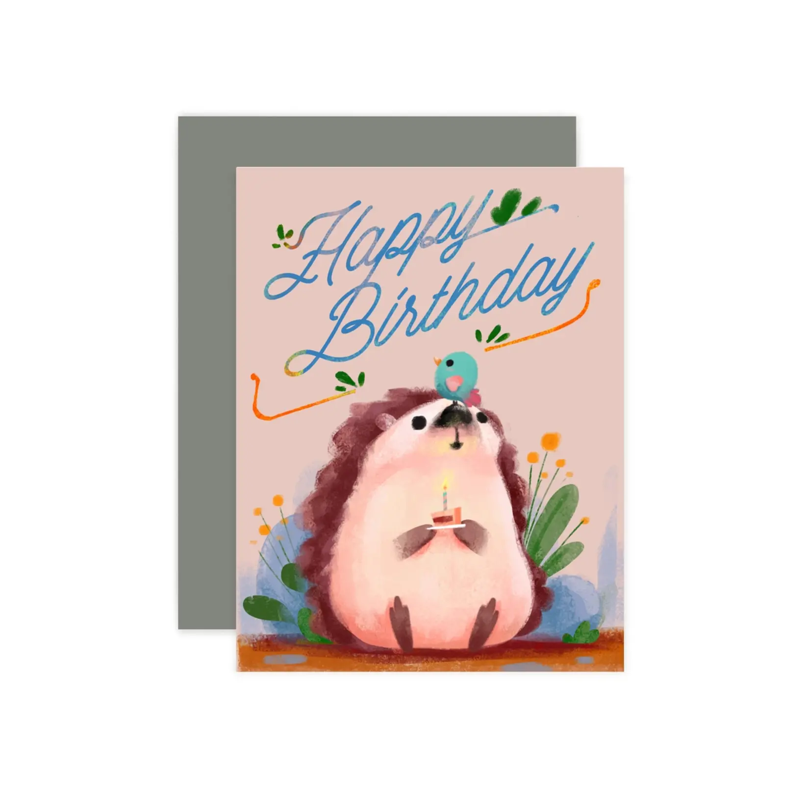 The Little Red House Hedgehog Birthday Card