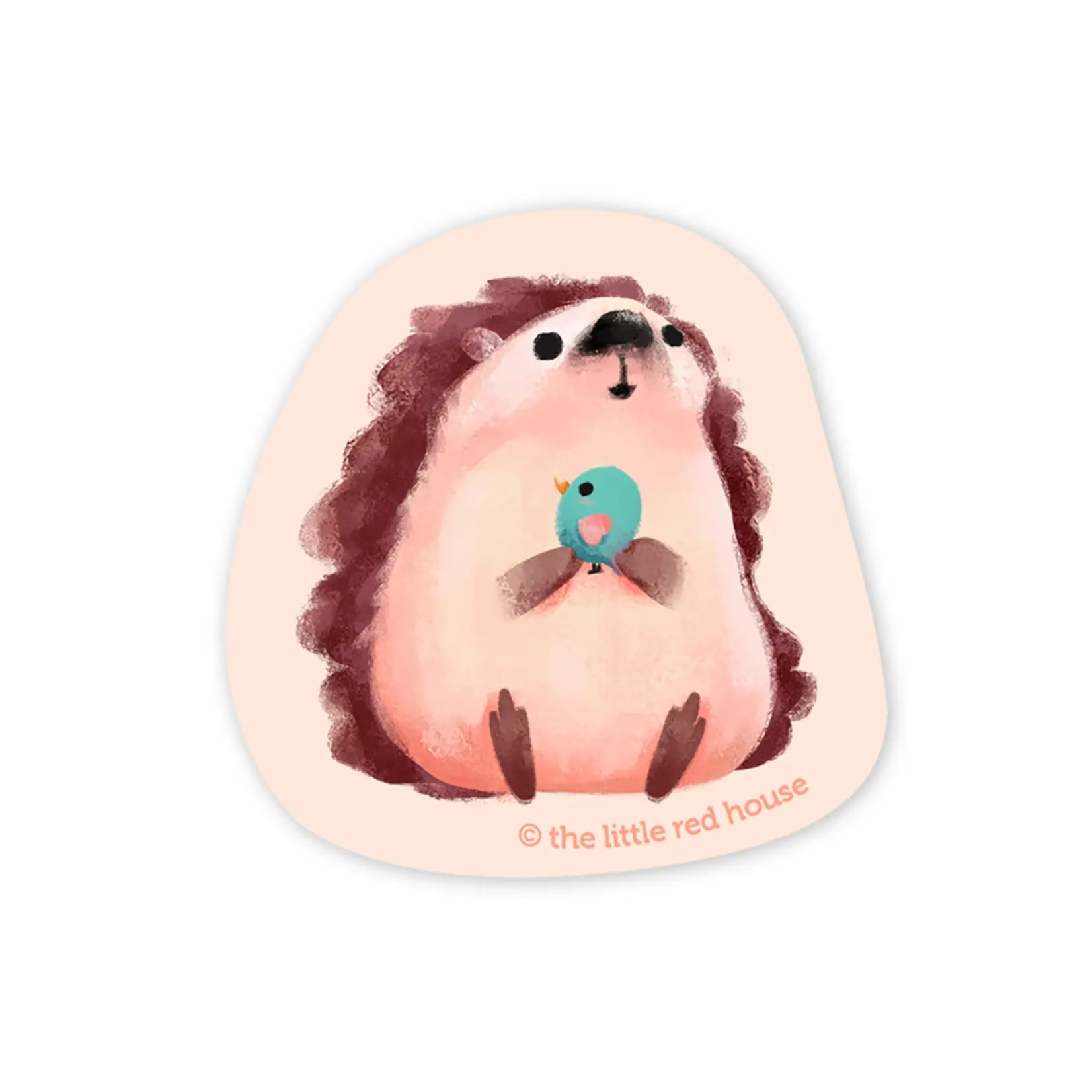The Little Red House Hedgehog Vinyl Sticker