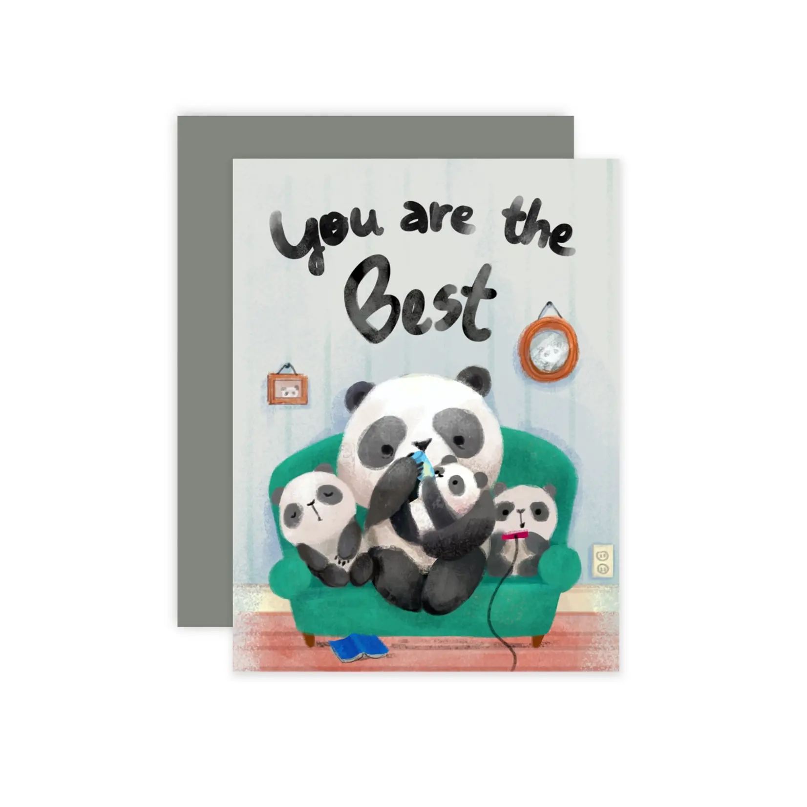 The Little Red House Panda Best Card
