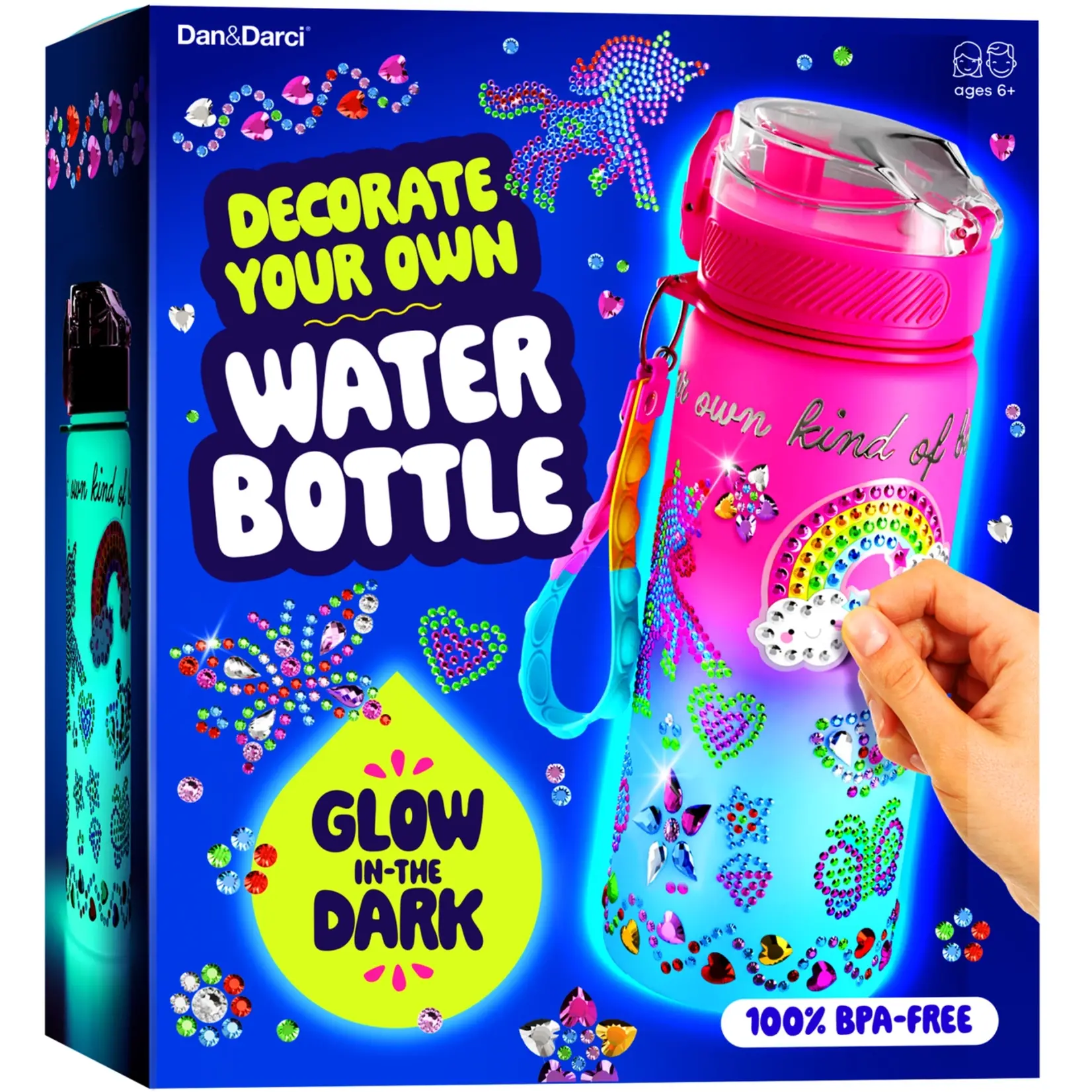 Dan&Darci Diy Glow-in-Dark Water Bottle Craft Kit