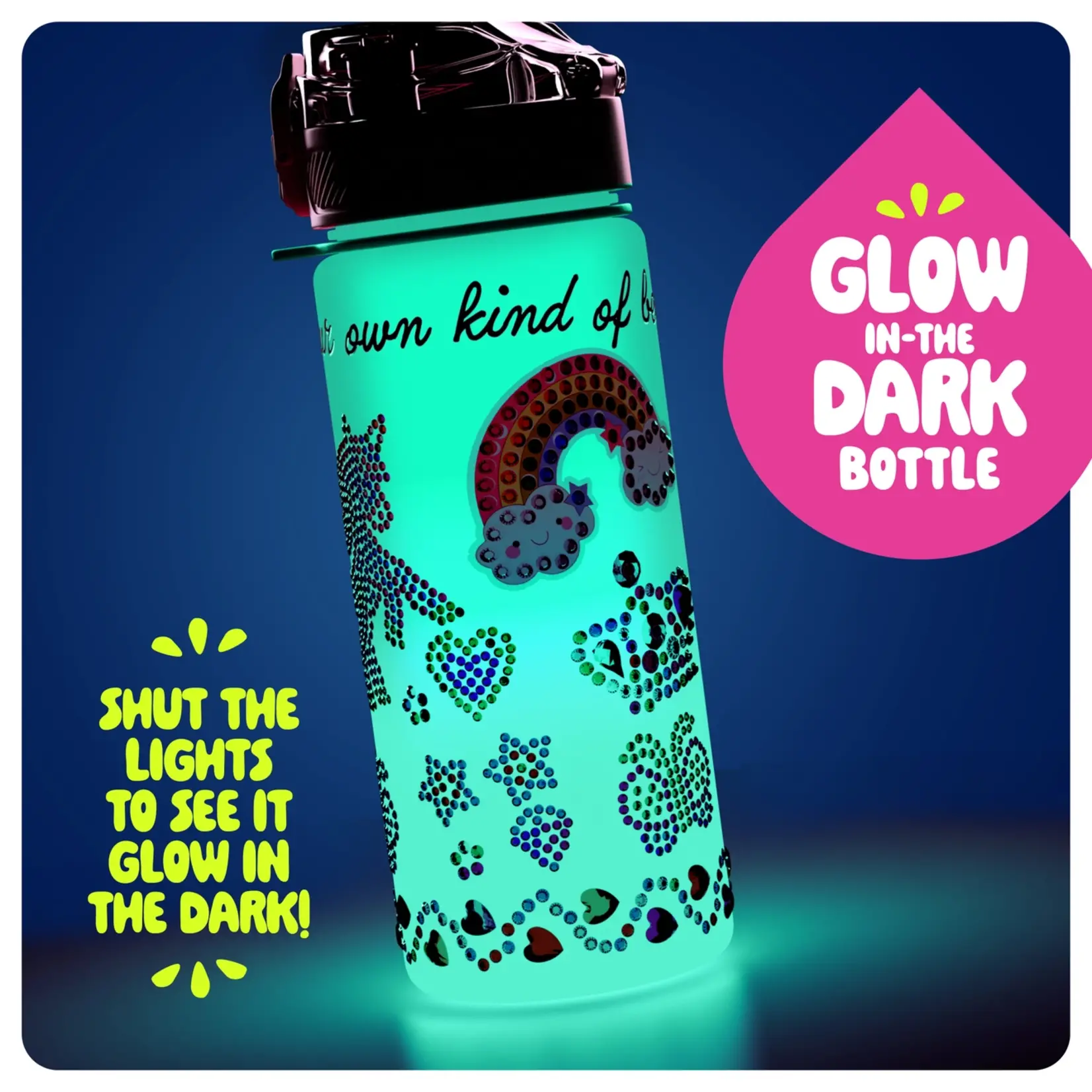 Dan&Darci Diy Glow-in-Dark Water Bottle Craft Kit