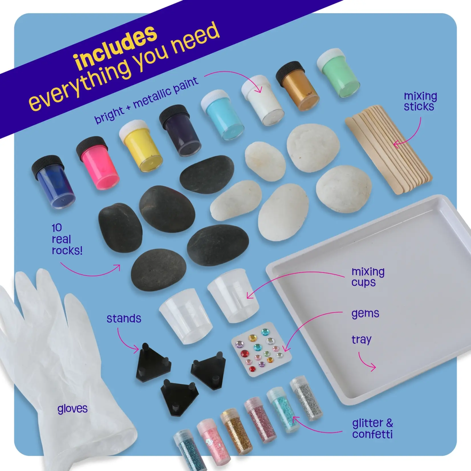 Dan&Darci Paint Pouring Rocks Kit