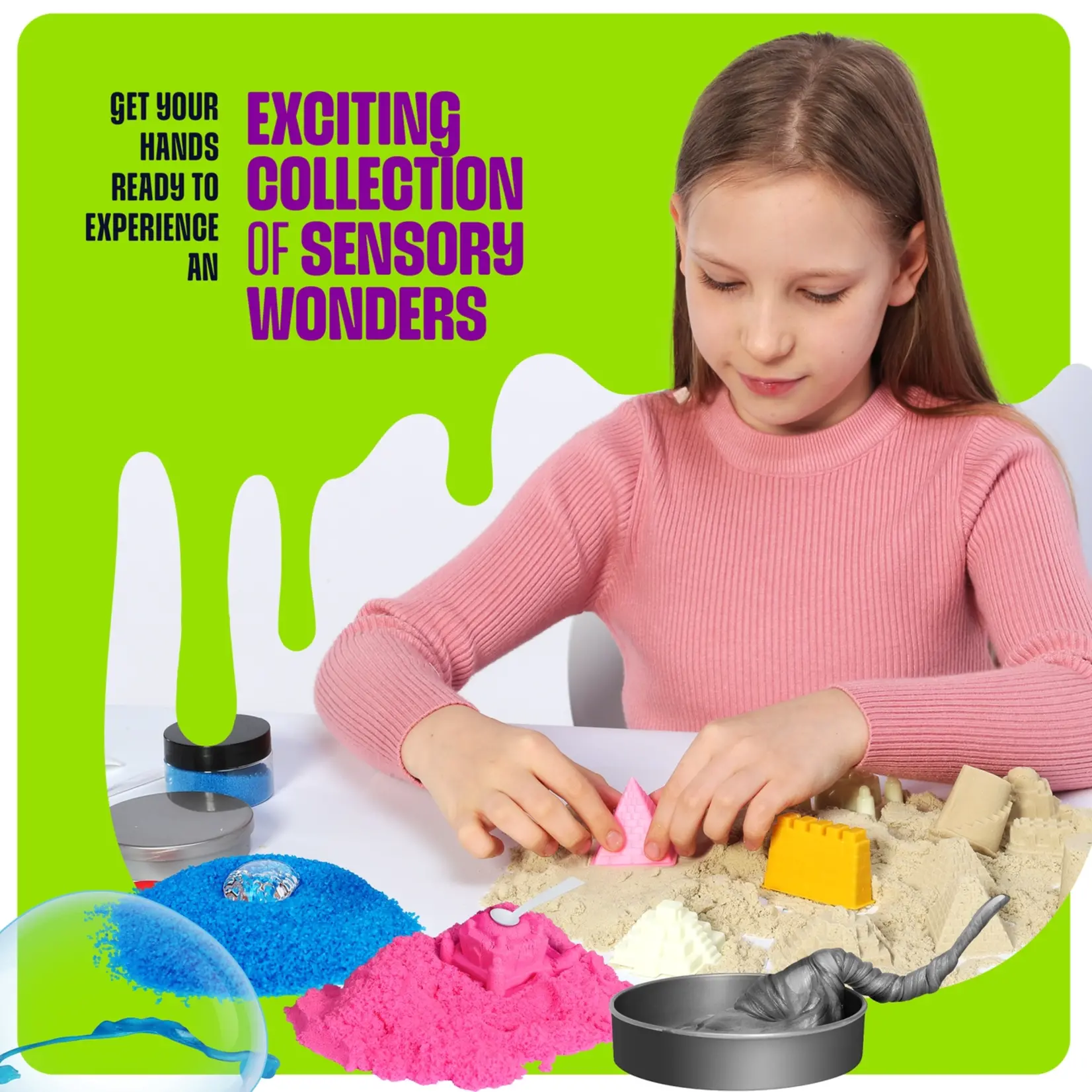 Dan&Darci Slime, Putty & Sand Sensory Science Kit
