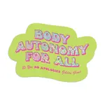 Golden Gems Body Autonomy For All Sticker