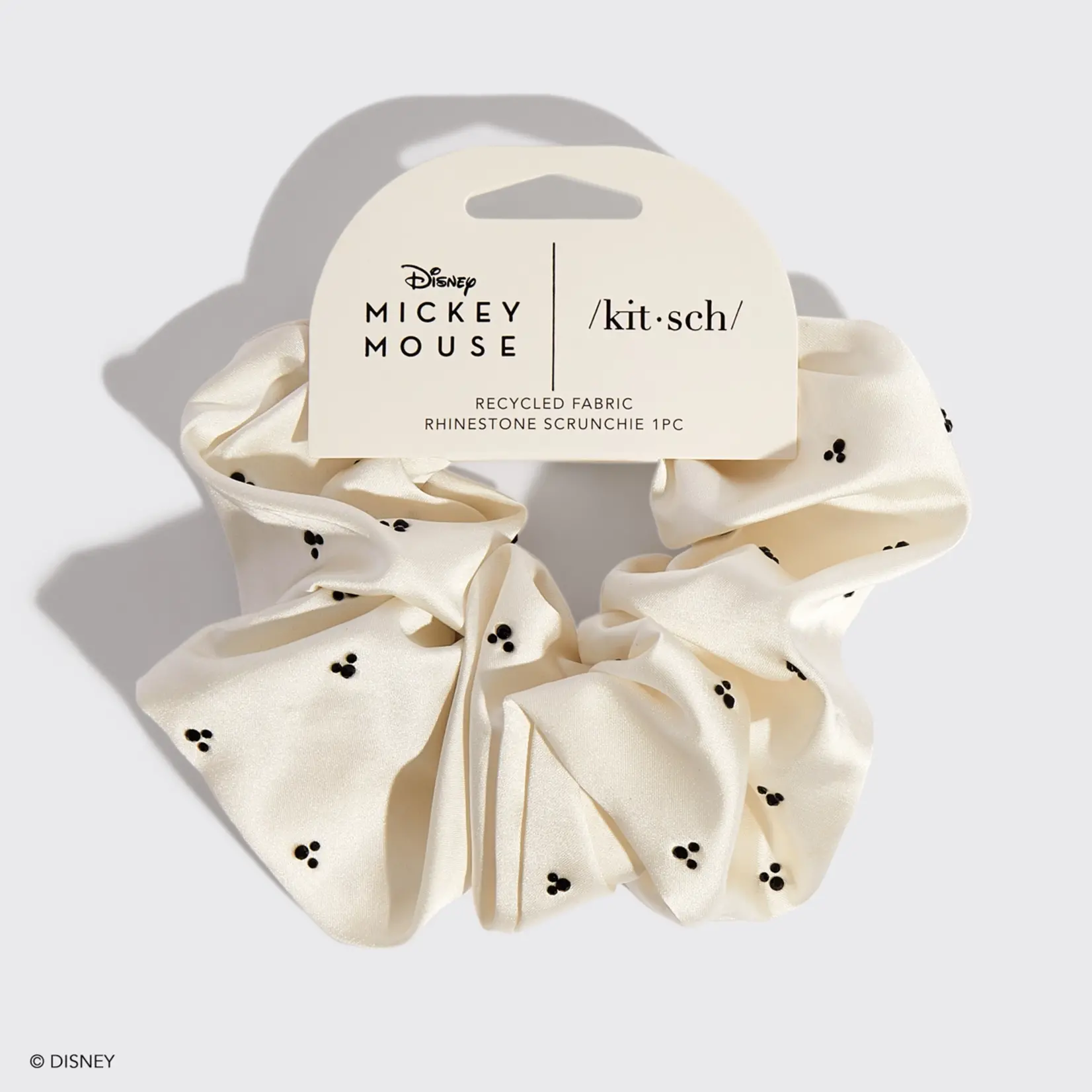 Kitsch Mickey and Minnie Scrunchie - Cream