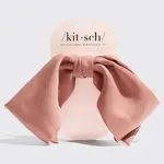Kitsch Recycled Fabric Bow Hair Clip- Rosewood