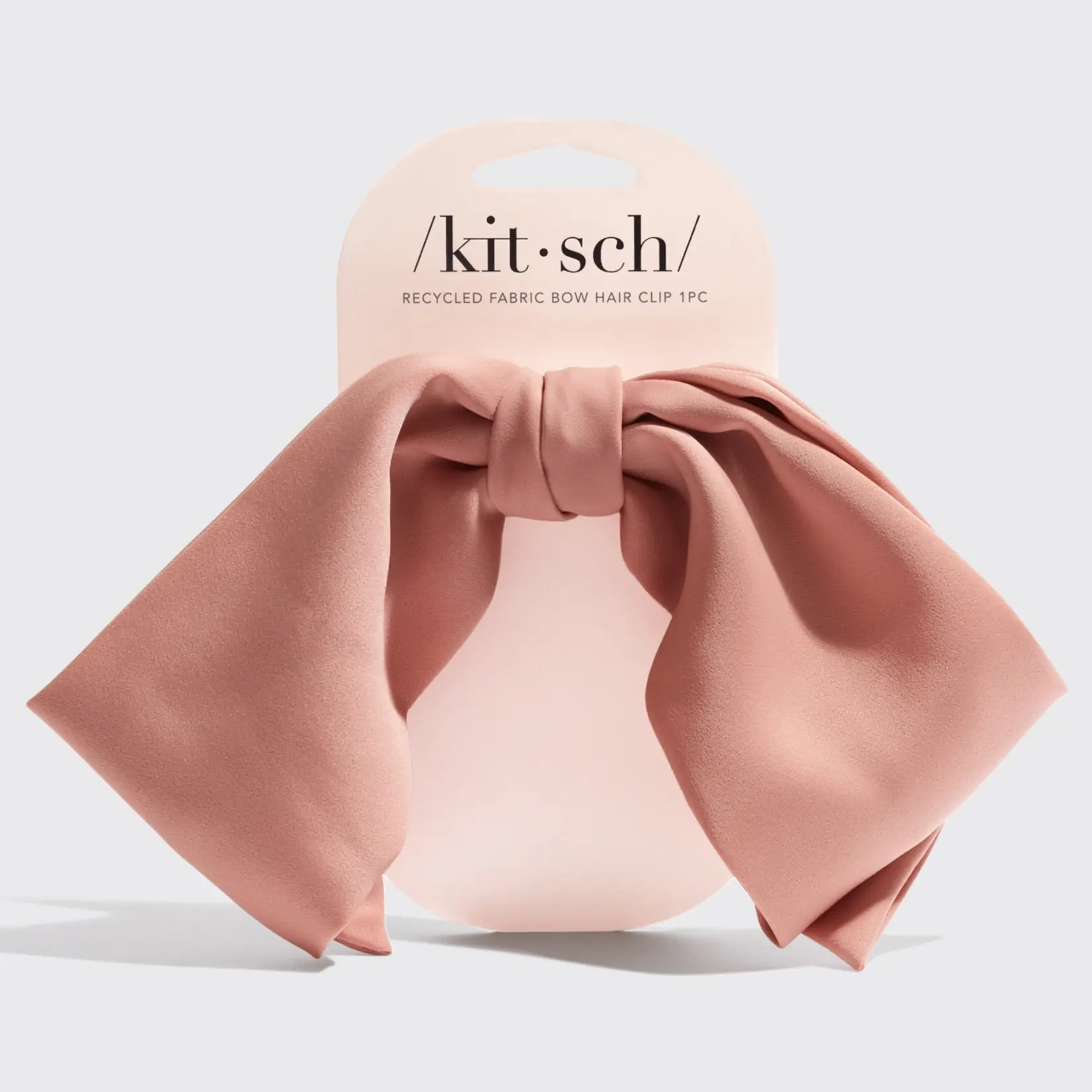 Kitsch Recycled Fabric Bow Hair Clip- Rosewood