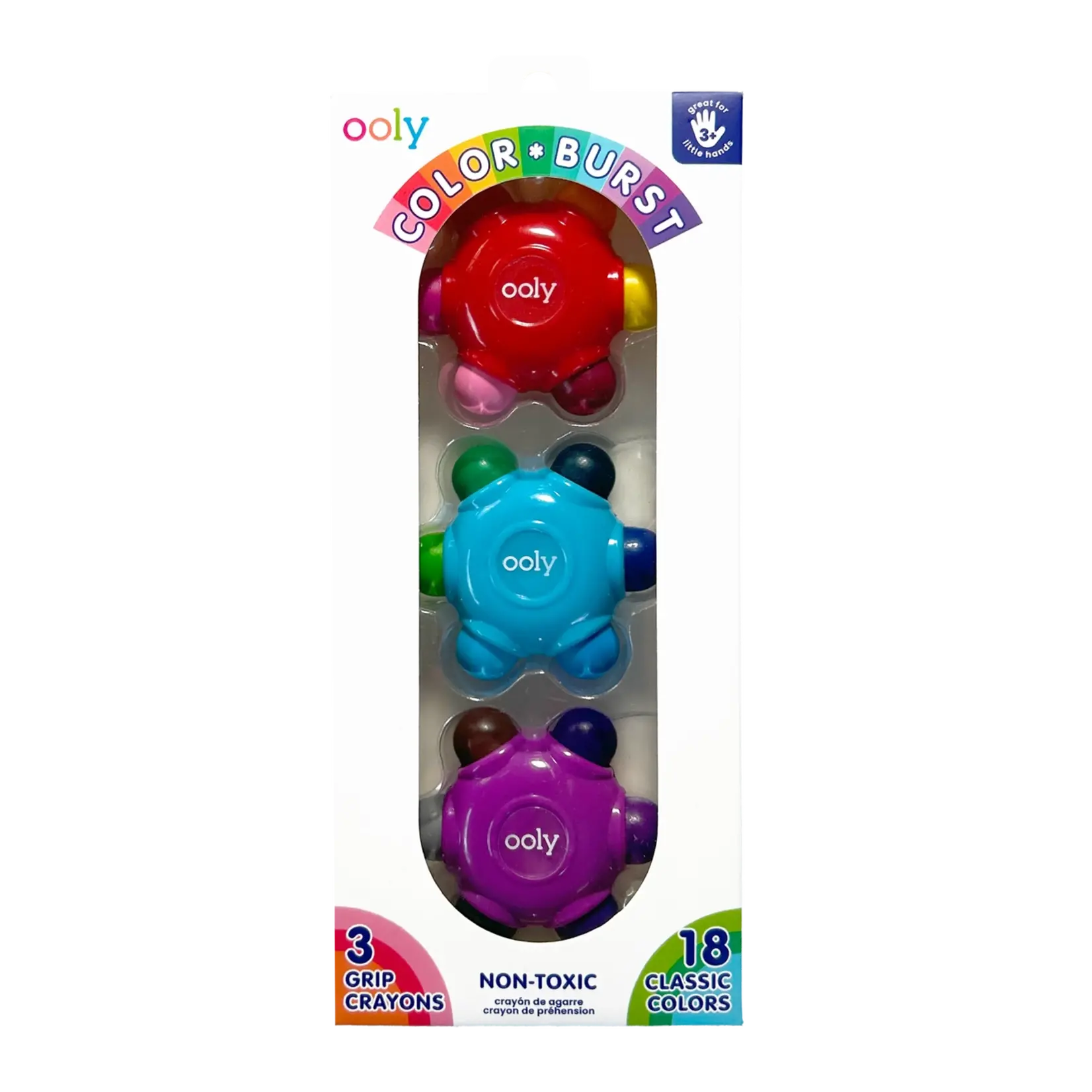 OOLY Color Burst Easy Grip Crayons Set