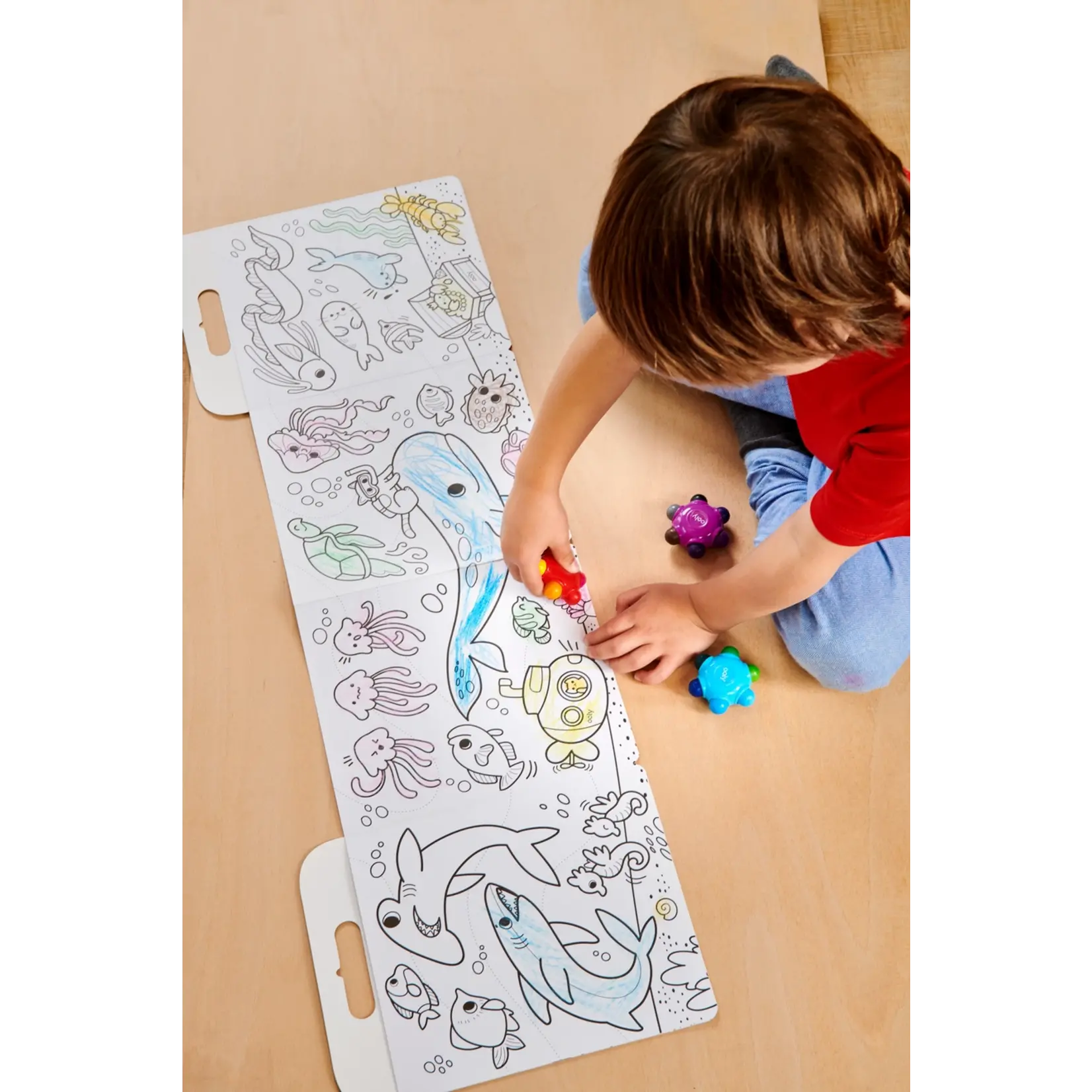 OOLY Color Burst Easy Grip Crayons Set
