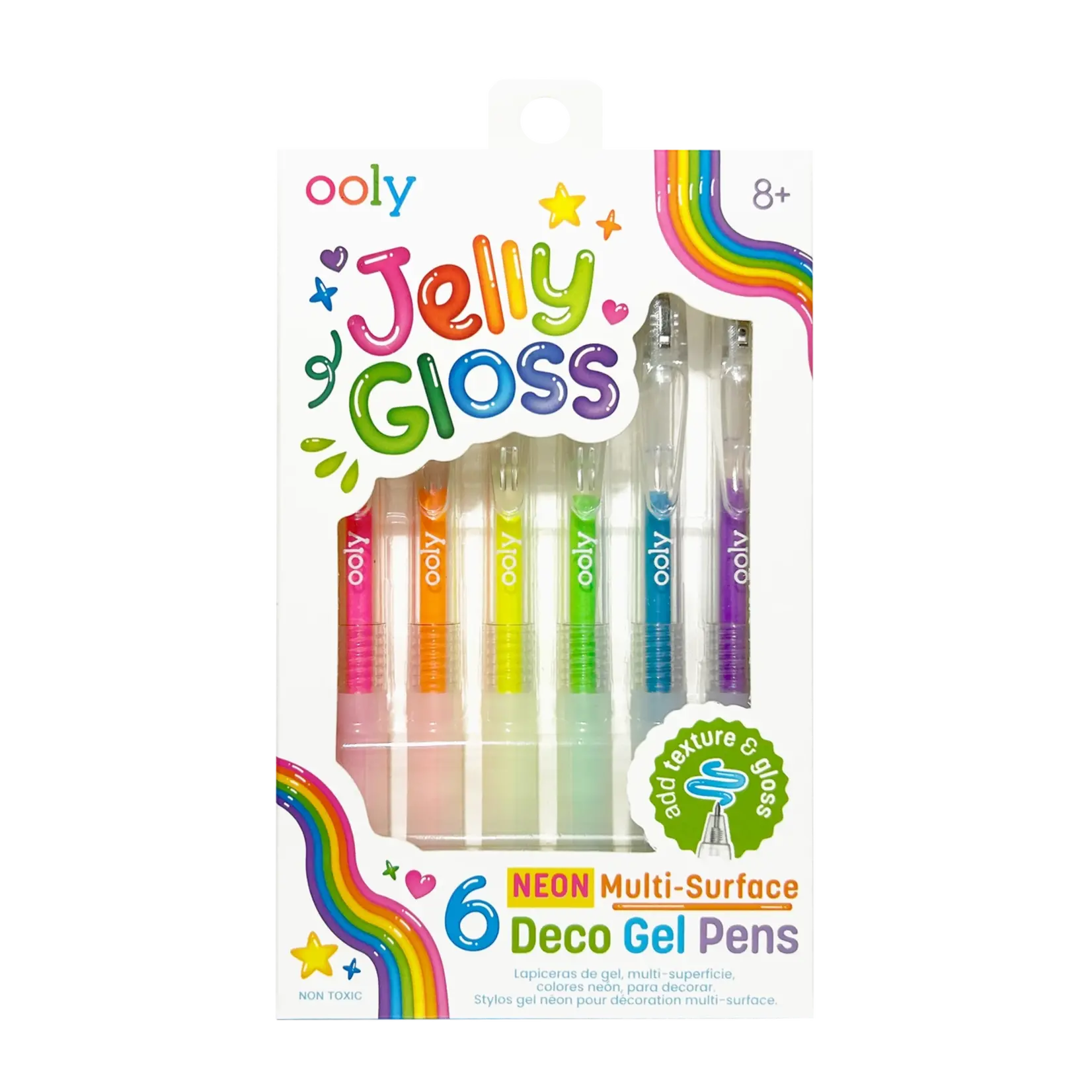 OOLY Jelly Gloss Neon Multi-Surface Deco Gel Pens