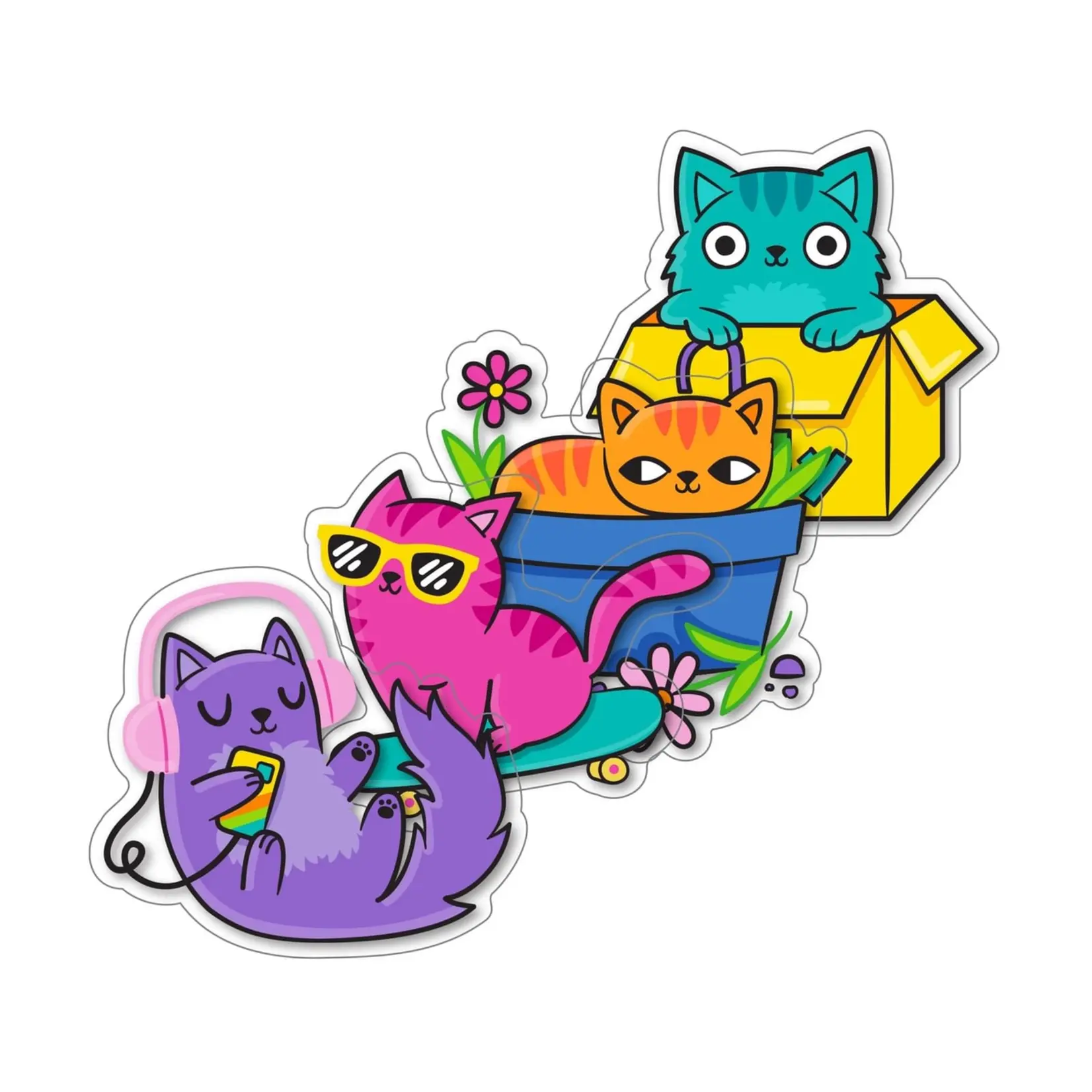 OOLY Stickiville Stickers: Silly Kitties