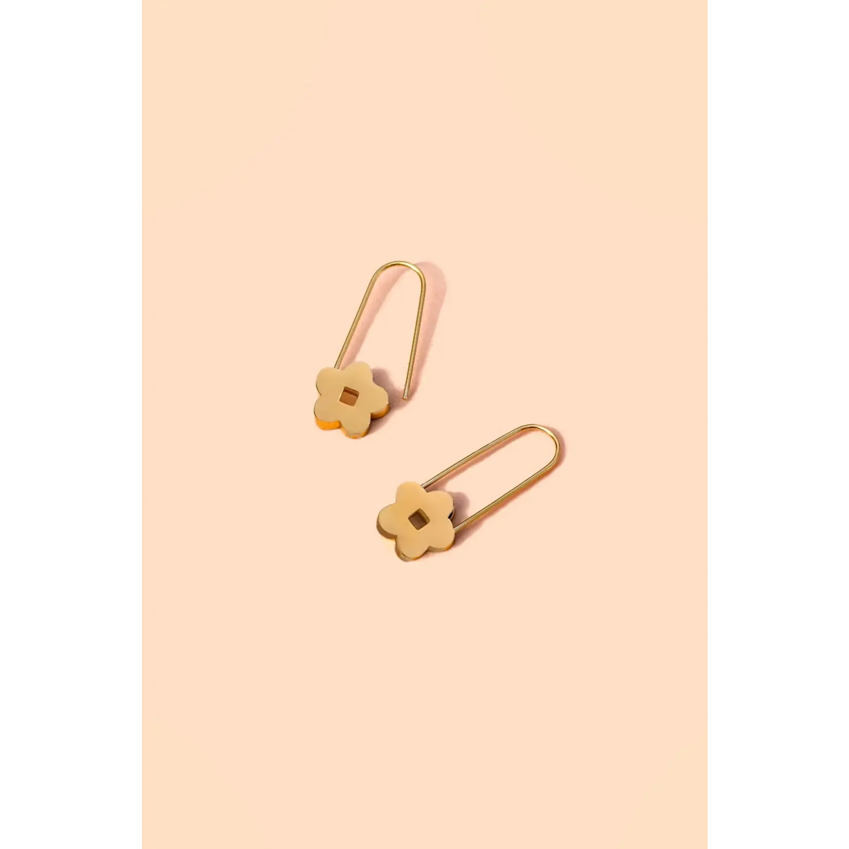 Peter and June Blossom Pin Hoops-Gold