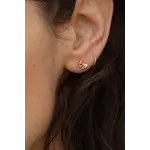 Peter and June Tiny Bow Stud - Gold Plated