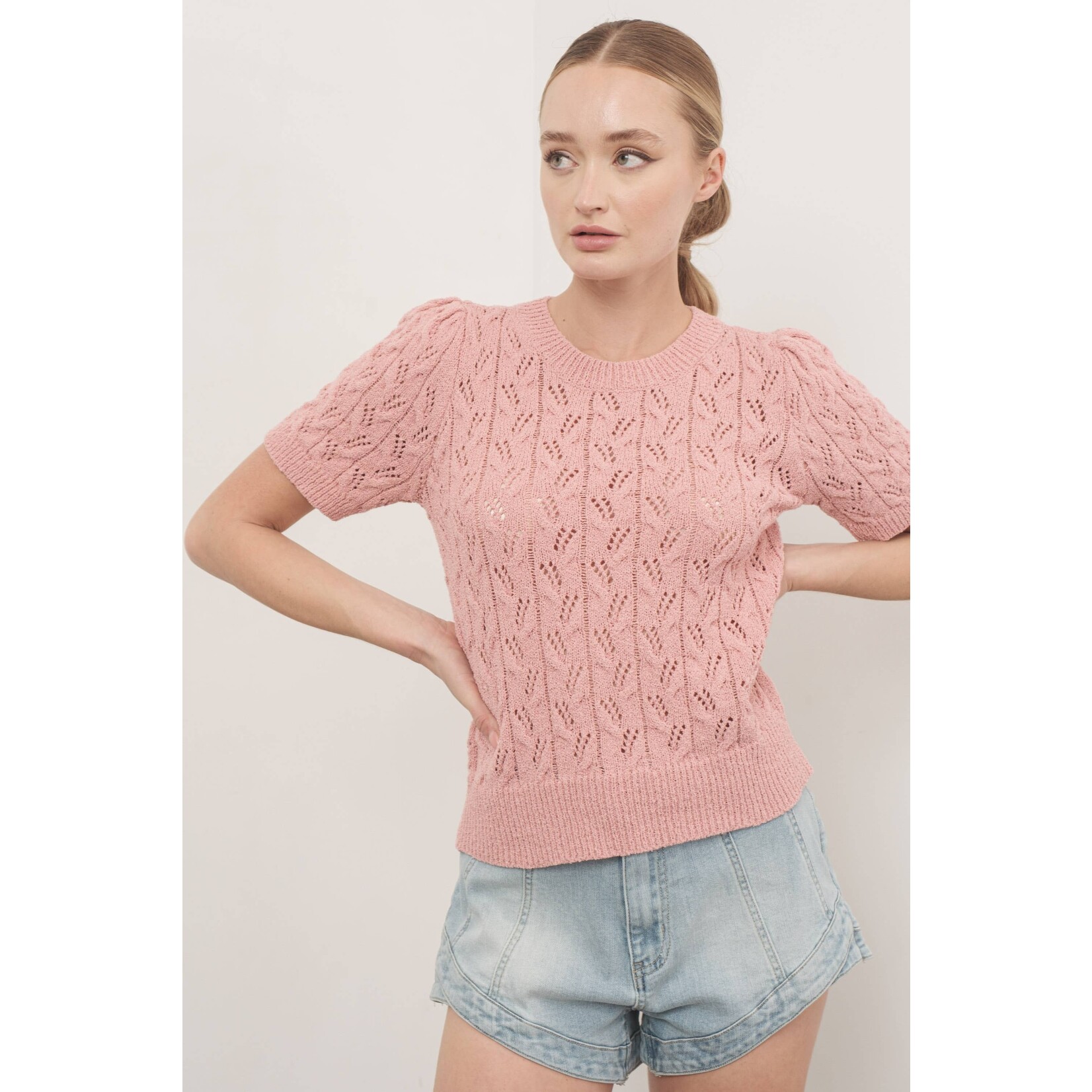 Aaron & Amber Raina Sweater PEACH