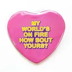 Krystan Saint Cat My World's On Fire Magnet
