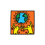 Apply Stickers Earth By Keith Haring Sticker