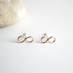 Hooks & Luxe Infinity Stud Earrings - Gold