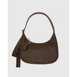 Baggu Medium Recycled Leather Crescent Bag Brown