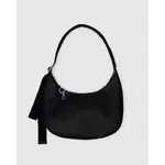 Baggu Medium Recycled Leather Crescent Bag Black