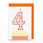 You've Got Pen On Your Face 4th Birthday Greeting Card