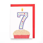 You've Got Pen On Your Face 7th Birthday Greeting Card