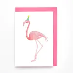 You've Got Pen On Your Face Flamingo Birthday Card