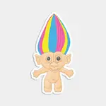 You've Got Pen On Your Face Rainbow Troll Sticker